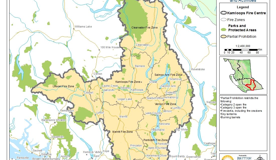 Open fire ban expanded throughout Kamloops Fire Centre and local area