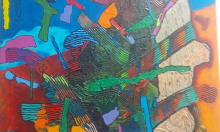 Albo features abstract paintings at art gallery in Oliver