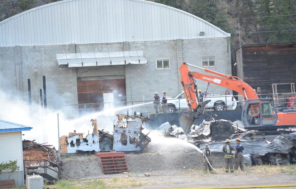 Firefighters mop up Alpha Truss blaze