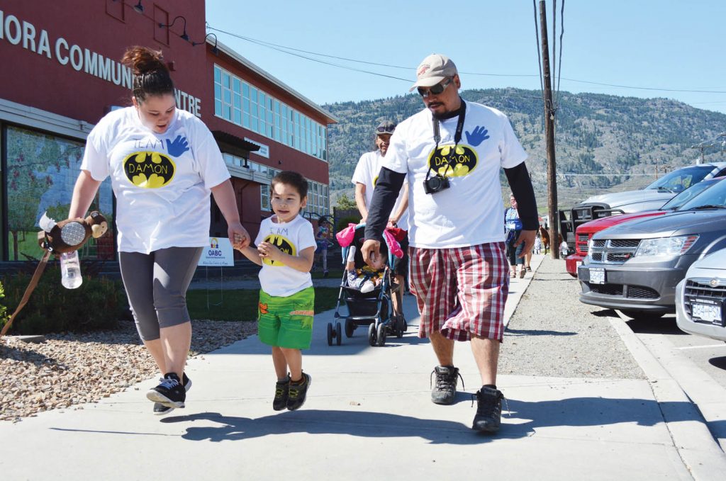Kim Dragseth, the founder of the Osoyoos Autism Behavioural Centre, is hoping for another strong turnout on Saturday, April 16 when the fourth annual Walk for Awareness takes place in Osoyoos. This photo was taken at last year’s event. (File photo)