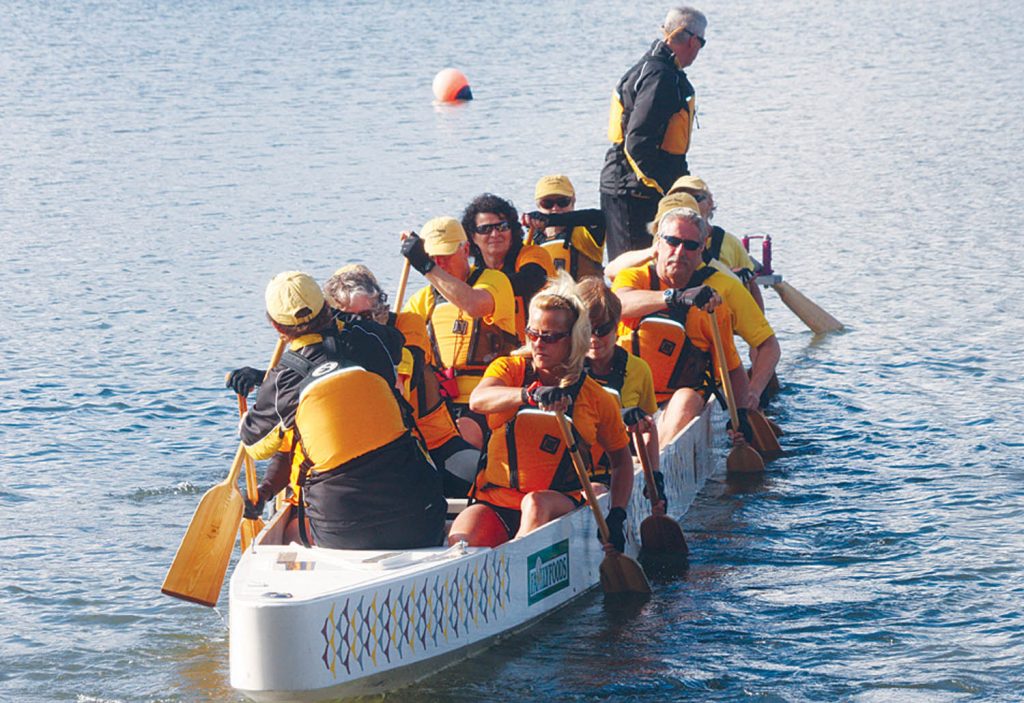 The Osoyoos Lake Paddlers dragon boat team is holding its annual open house event on Saturday. All interested paddlers are invited to the event. (File photo)