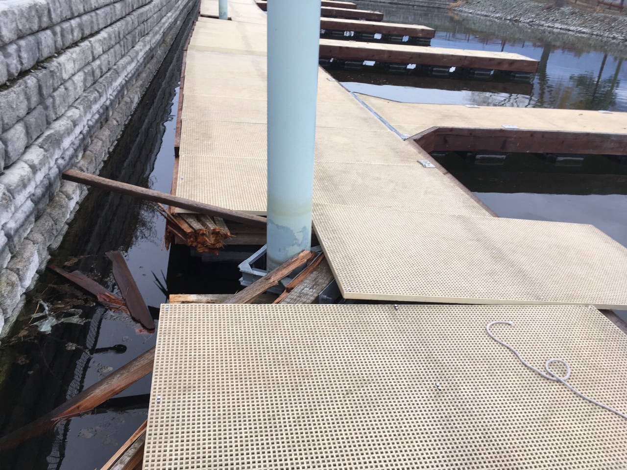 Marina damage