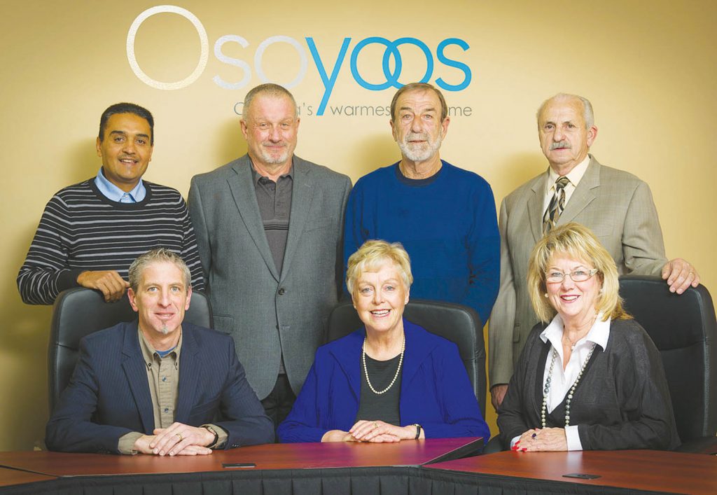 Members of Town of Osoyoos council are inviting all local residents to attend a Community Project celebration that will be held at a date yet to be announced in May. The event is being held to celebrate the completion of several major infrastructure projects over the past three years, including upgrades to Gyro Park, several local washrooms and completion of infrastructure upgrades along 74th Avenue. The majority of funding for these projects came from the Resort Municipality Initiative program sponsored by the provincial government. (Photo supplied.)