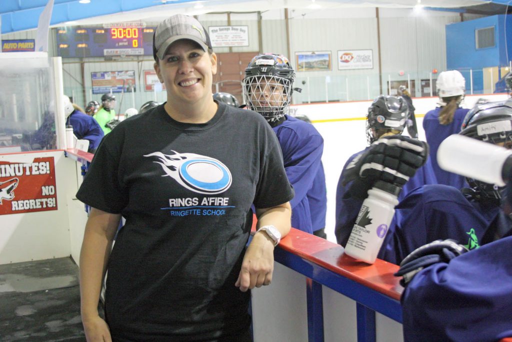 Carla Clapton has been coming to Osoyoos since she was a teenager to share her love of ringette. Now she and her friend Nicole Tjepkema run the Osoyoos Summer Ringette Camp. (Keith Lacey photo)