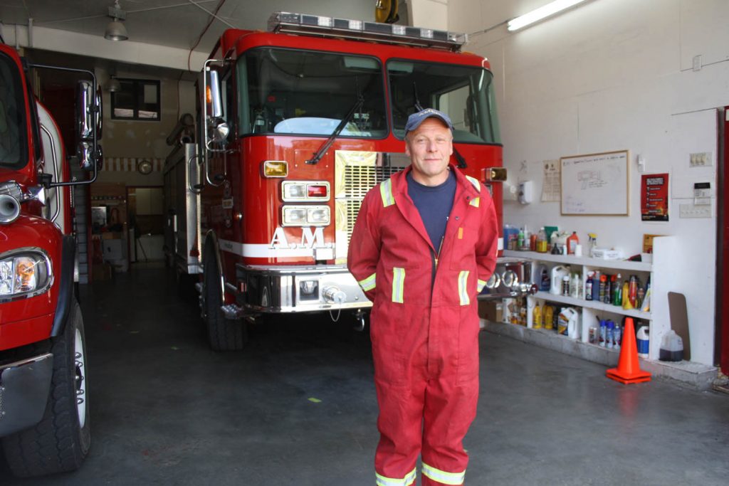 Urs Grob was excited last week when the board with the Regional District of Okanagan-Similkameen (RDOS) named him as the new Fire Chief with the Anarchist Mountain Fire Department. Grob has been a volunteer member with the department for the past six years. Grob officially took over as the new chief on Wednesday of this week. (Keith Lacey photo)