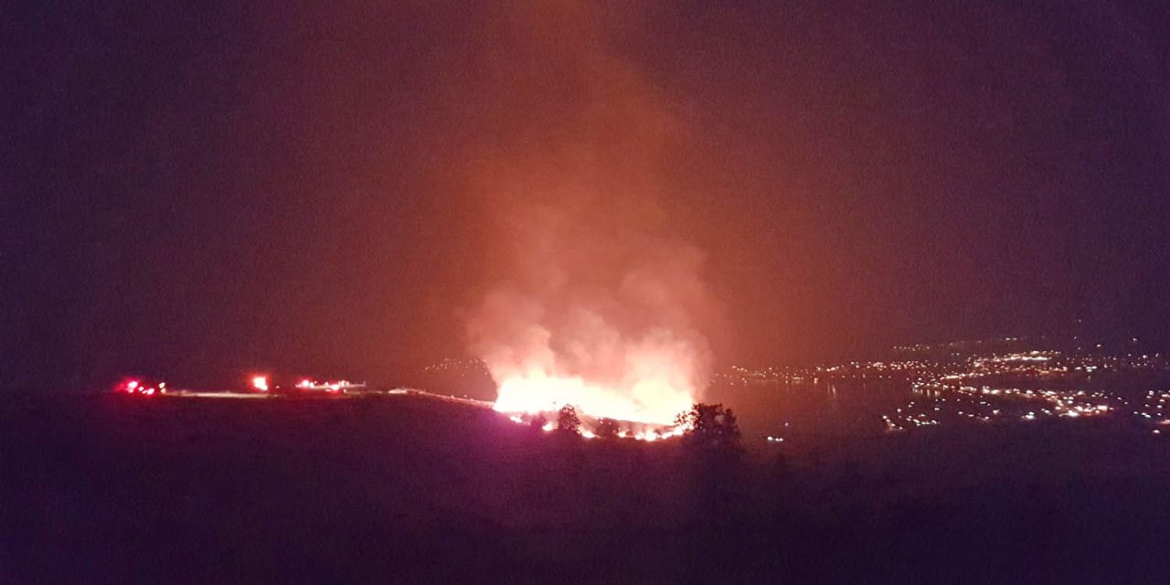Fire breaks out on Anarchist Mountain on Monday night