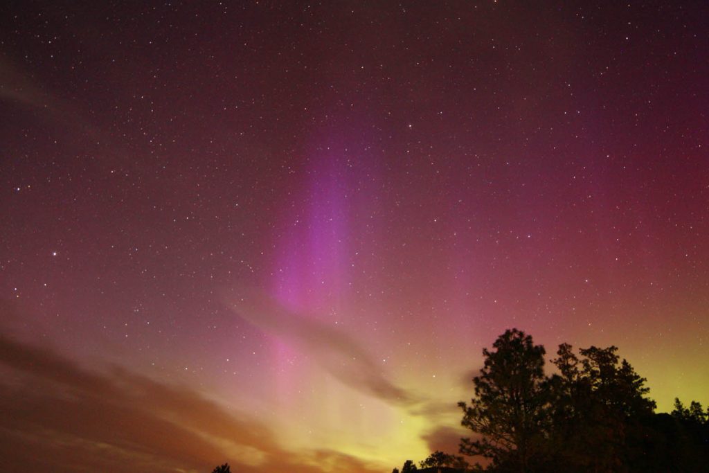 Osoyoos-based award-winning photographer and astronomy expert Jack Newton took this fabulous shot of the Aurora Borealis (Northern Lights) that flooded over the Town of Osoyoos on Saturday night. (Jack Newton photo)