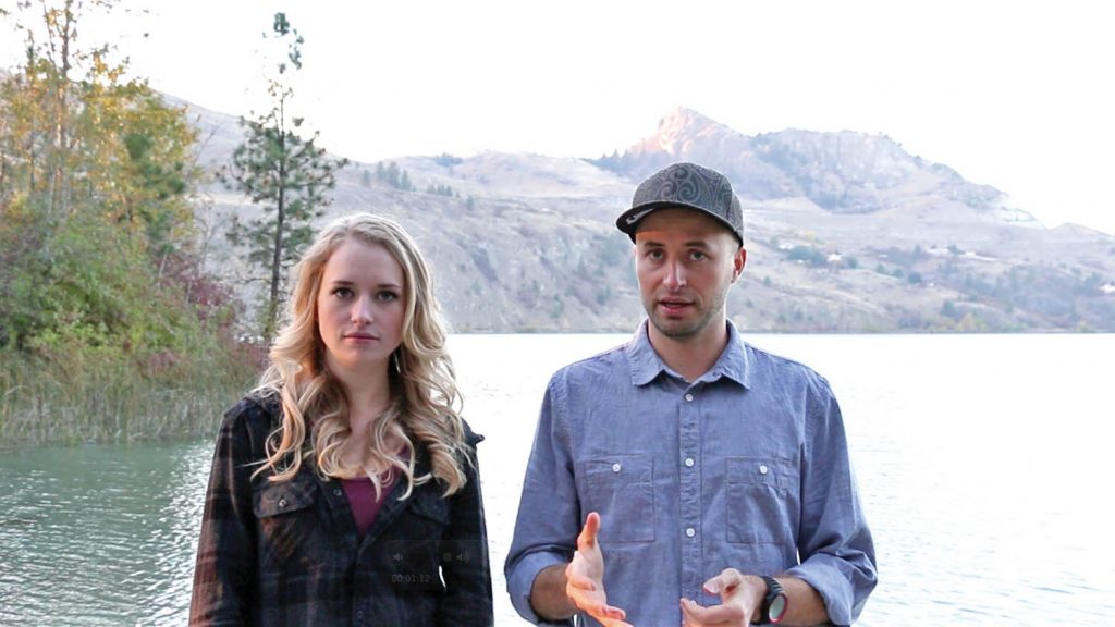 Brynne Morrice (right) made the film Mussel Threat with help from his sister Eilidh Morrice-Ashdown (left), his co-producer. The film uses strong images to show the environmental destruction caused by zebra and quagga mussels elsewhere and to argue for inspection stations at B.C.’s borders. (Photo supplied)