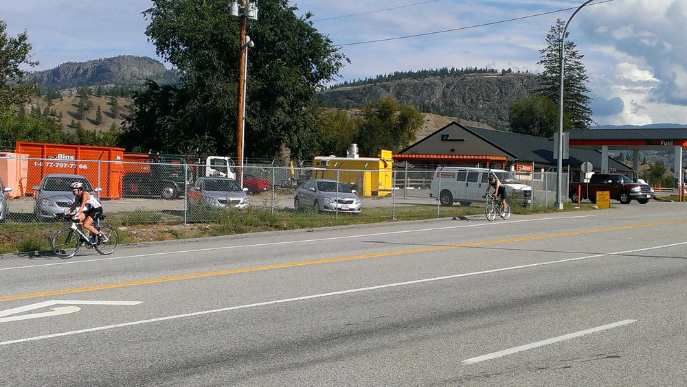 Challenge Penticton competitors cycle through Oliver Sunday