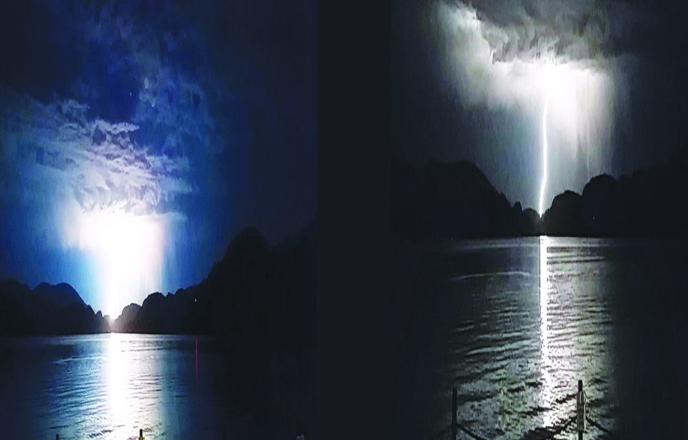Storm brings light show and destruction