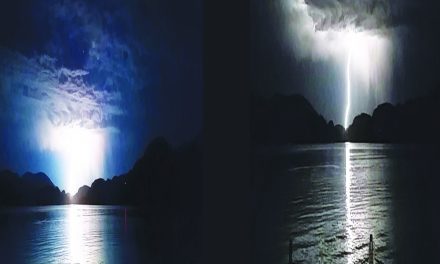 Storm brings light show and destruction
