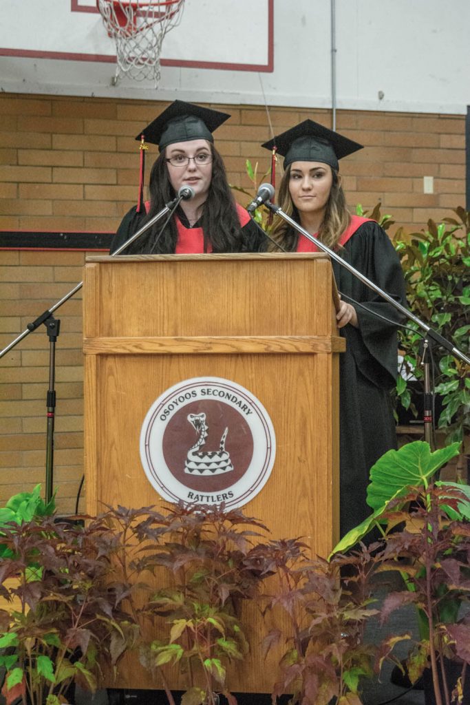 Valedictorians Kate Turner and Kianna Carvalho. (Dan Walton photo)