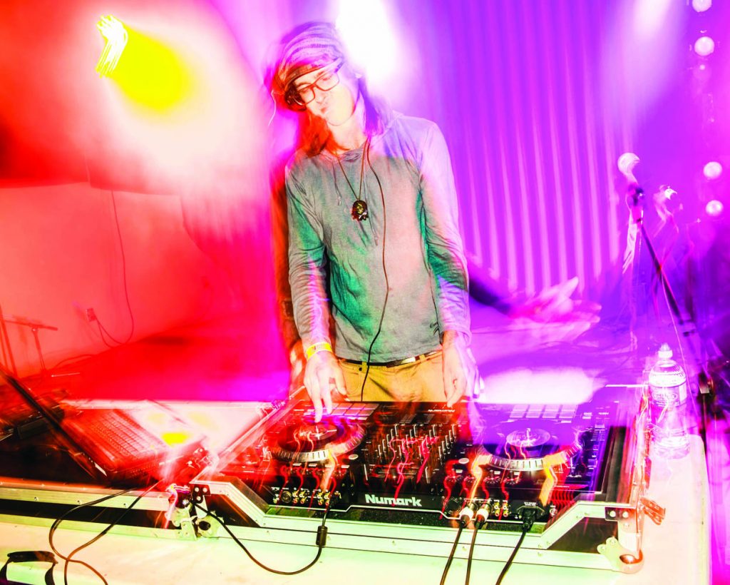DJ MAST3RBLAST3R with his turntables in action. (Dan Walton photo)