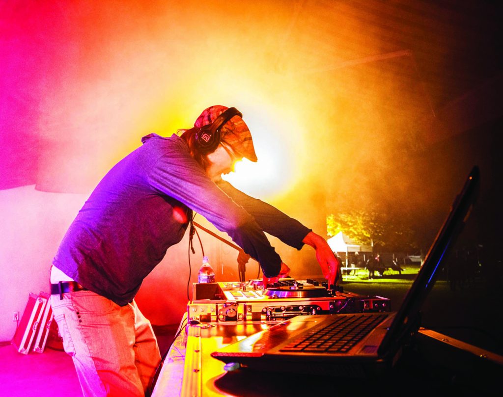 DJ MAST3RBLAST3R with his turntables in action. (Dan Walton photo)