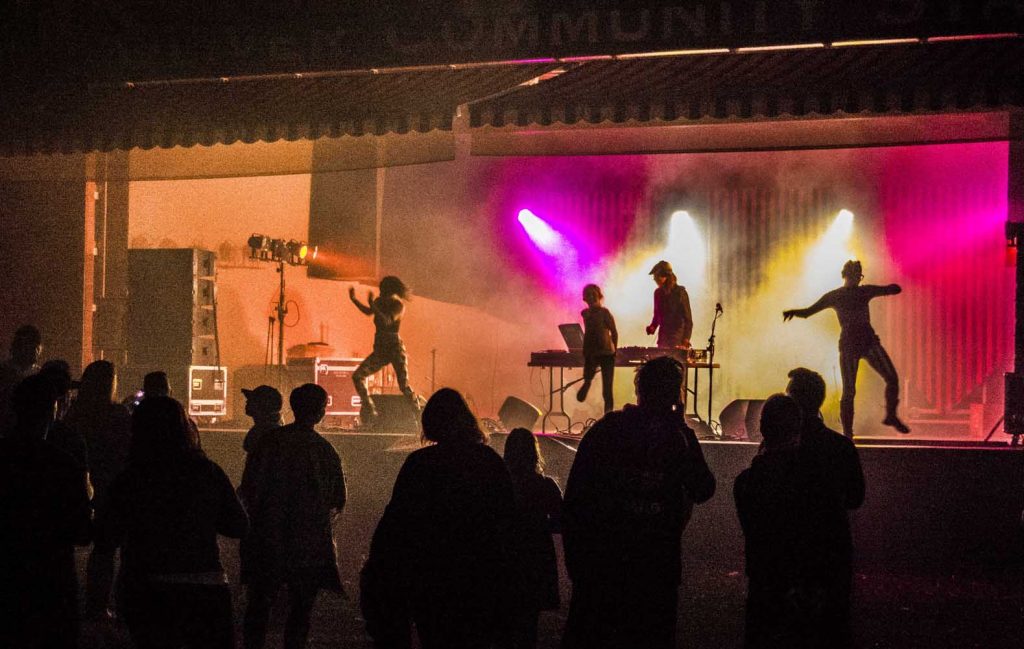 Dancers on stage during the Fire Show at Oliver Sunshine Festival. (Dan Walton photo)