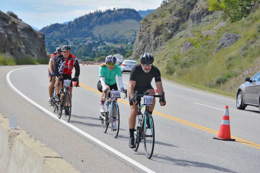 There were 3,000 cyclists who pedalled 160 kilometres last weekend, from Penticton to Oliver to Summerland and back to Penticton to be able to say they competed in the Prospera Granfondo Axel Merckx Okanagan. (Dan Walton photo)
