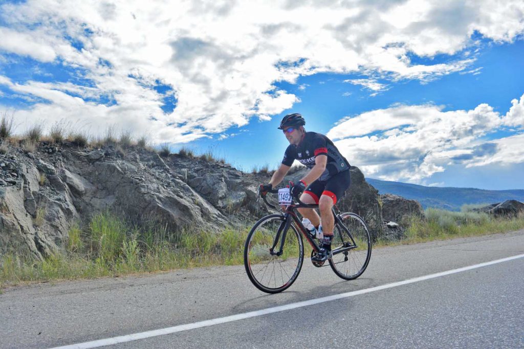 There were 3,000 cyclists who pedalled 160 kilometres last weekend, from Penticton to Oliver to Summerland and back to Penticton to be able to say they competed in the Prospera Granfondo Axel Merckx Okanagan. (Dan Walton photo)
