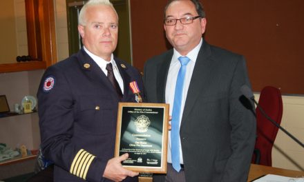 Fire chief honoured for courage