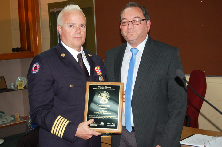 Fire chief honoured for courage