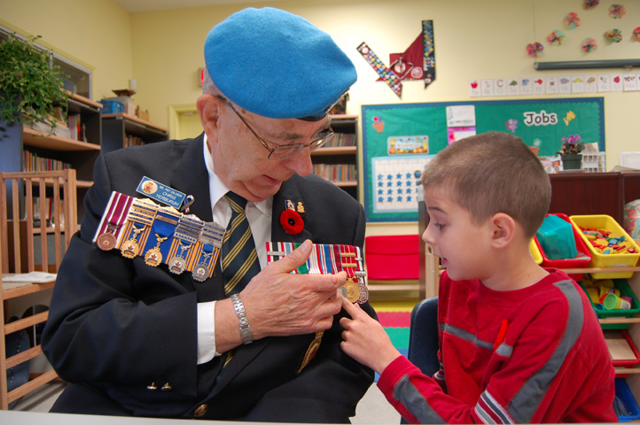 Inquisitive pupils question local veterans