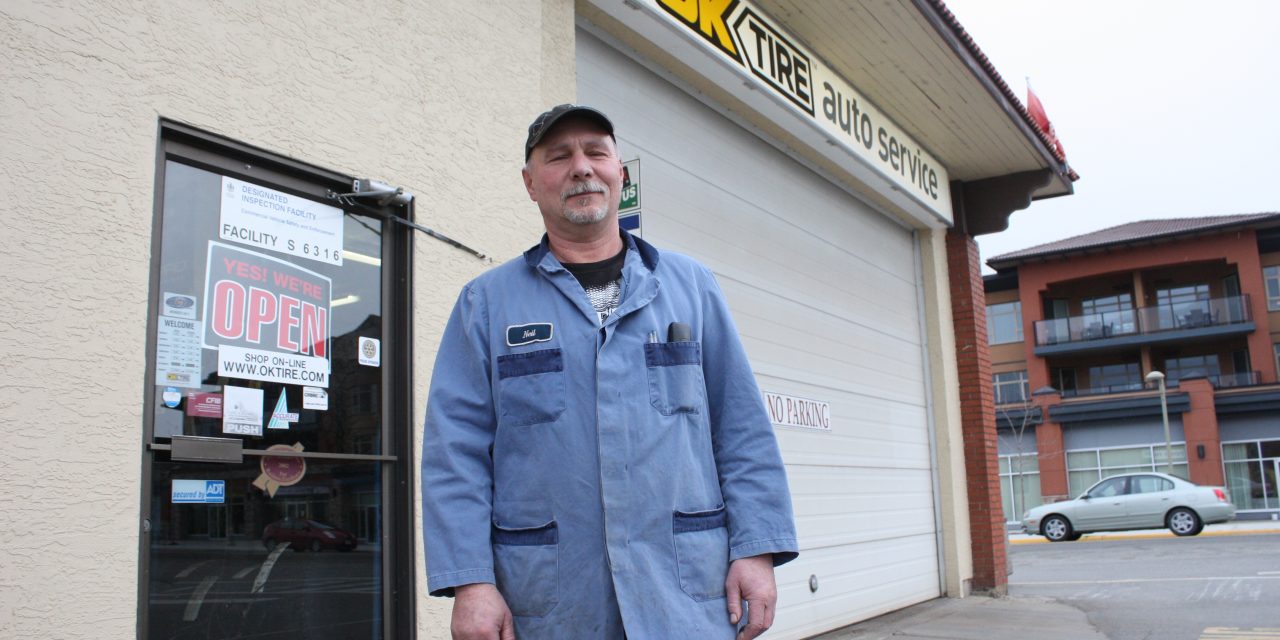 STRANDED RCMP OFFICER GIVES THANKS TO OK TIRE OWNER FOR GENEROUS ASSISTANCE