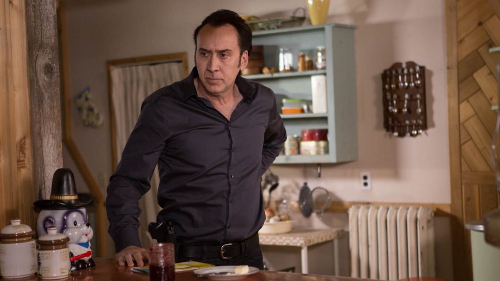 Actor Nicolas Cage appears in a scene from The Humanity Bureau, which is being shot around Osoyoos and Oliver. (Craig Pulsifer photo)