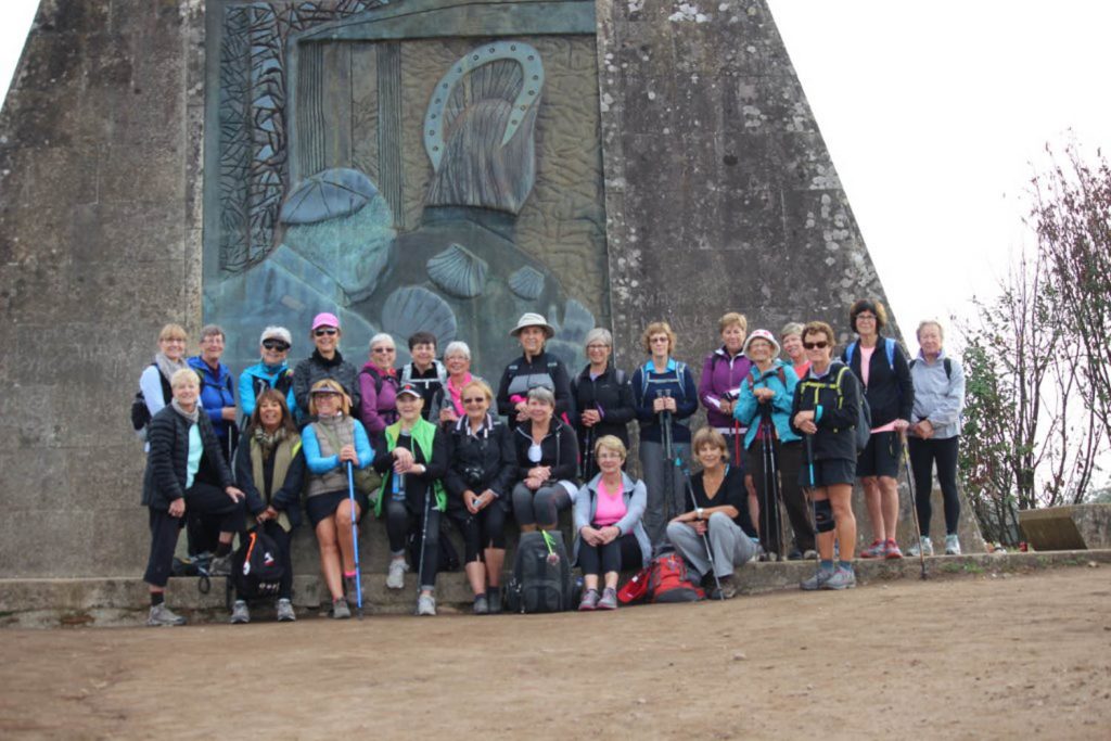This group of travellers were part of the Getaway Gals trip organized by Lakeside Travel in Osoyoos co-owner Deb McCallum. The 25 women, which included a group of 11 from Osoyoos, completed the last 100 kilometres along the world-renowned Camino de Santiago pilgrimage in northwestern Spain several weeks ago. McCallum has been organizing Getaway Gals trips around the world for more than a decade. (Contributed photo)