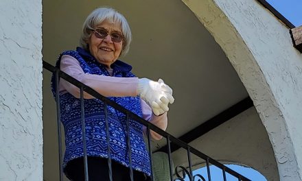 Group serenades senior for her 94th birthday