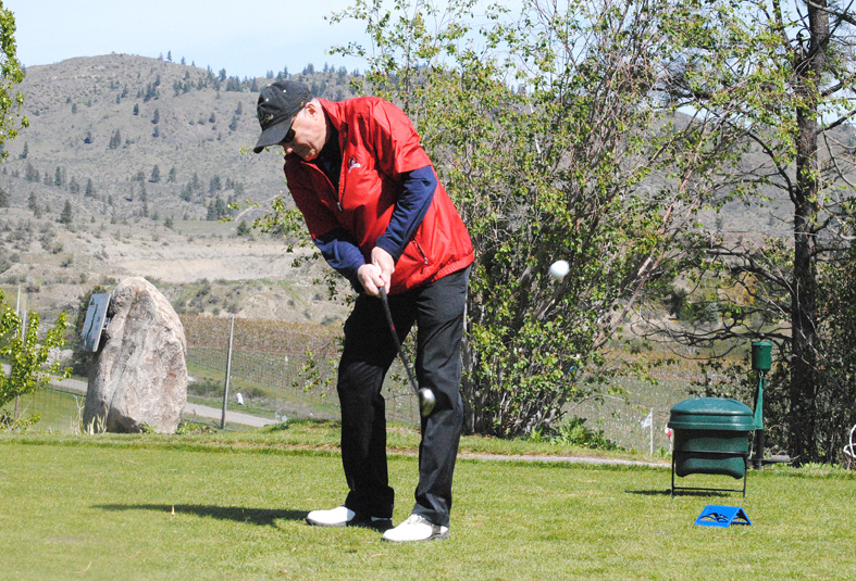 A beautiful day for golf at Fairview Mountain in Oliver