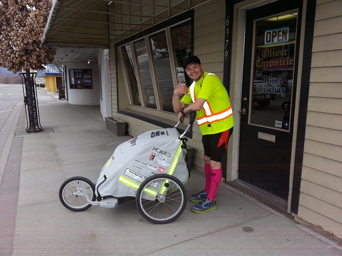 The journey has begun for “Fast Eddy” and his epic nationwide run – Oliver visit Friday