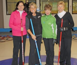 The team skipped by Christine Jurgenson captured the C draw during this past weekend’s ladies bonspiel. Team members, from left, are second Jeanne Bensted, lead Adrienne Mailey, Jurgenson and third Betty Steinbart. (Keith Lacey photo)
