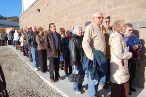 More than 1,000 residents from Oliver, Osoyoos and other parts of the South Okanagan were on hand for the official opening of the new South Okanagan Secondary School and Frank Venables Theatre in Oliver. The school was destroyed by a horrible fire more than two years ago. (Lyonel Doherty photo)