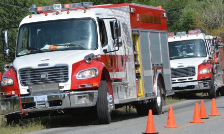 Firetruck puts out truck fire