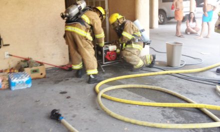 Okanagan Falls Volunteer Firefighters attend kitchen fire