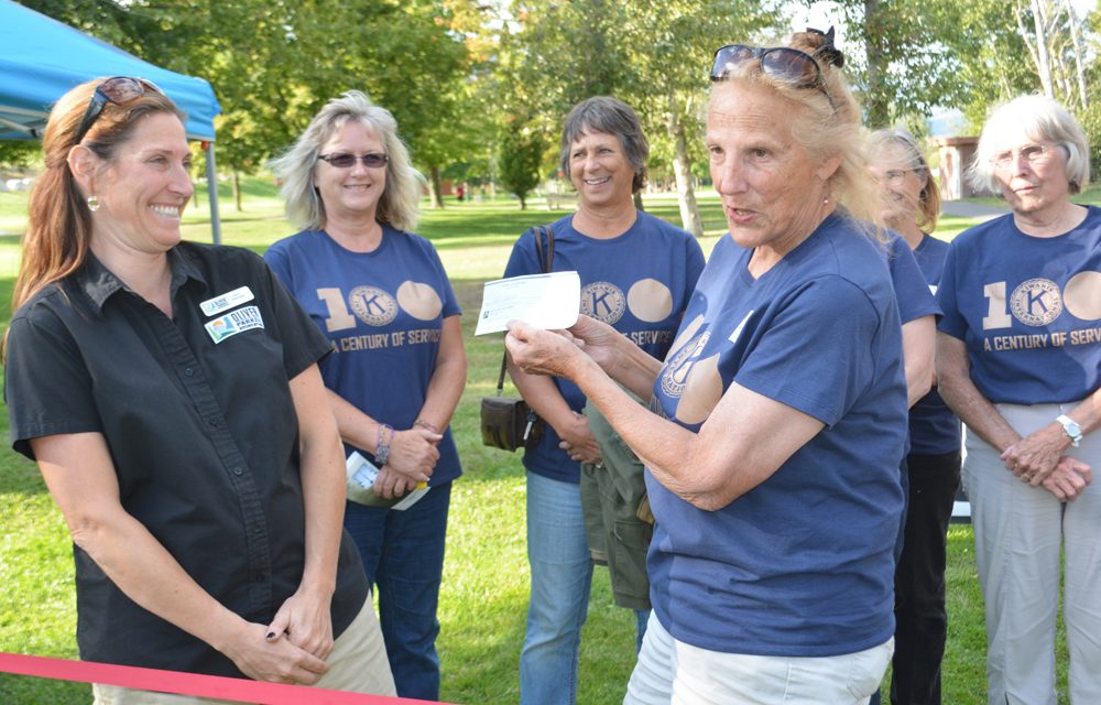 Kiwanis donates $15,000 to fitness park