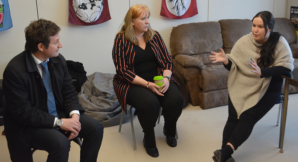 Minister learns a lot from SOSS staff and students