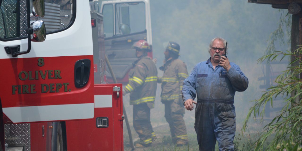 Lawnmower believed to cause small grass fire