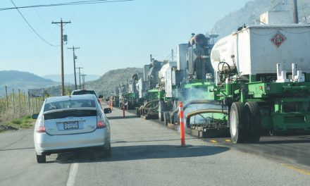Highway slow-down near Oliver