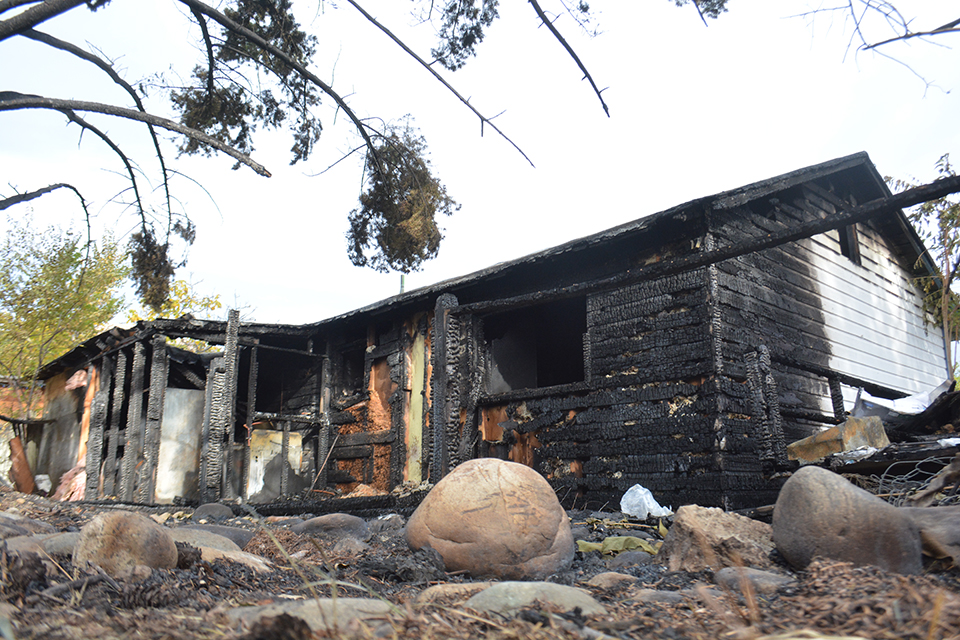 Fire burns Main Street home