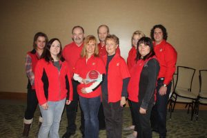 Staff at Home Hardware show their award for Best Business (seven or more employees) at the South Okanagan Chamber of Commerce annual Business Excellence Awards. (Keith Lacey photo)
