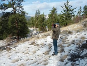 Ron Laplante of Penticton is shown taking part in the annual bird count that took place over the holiday season across the region. More than 100 species and more than 18,000 birds were spotted, which is lower in both categories than at any time over the past decade. (Dick Cannings)