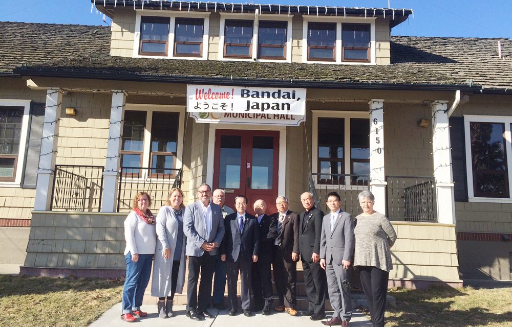 Bandai visitors talk business in Oliver