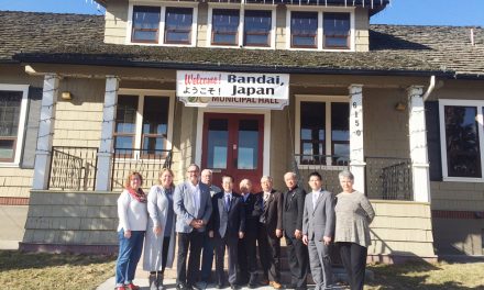 Bandai visitors talk business in Oliver