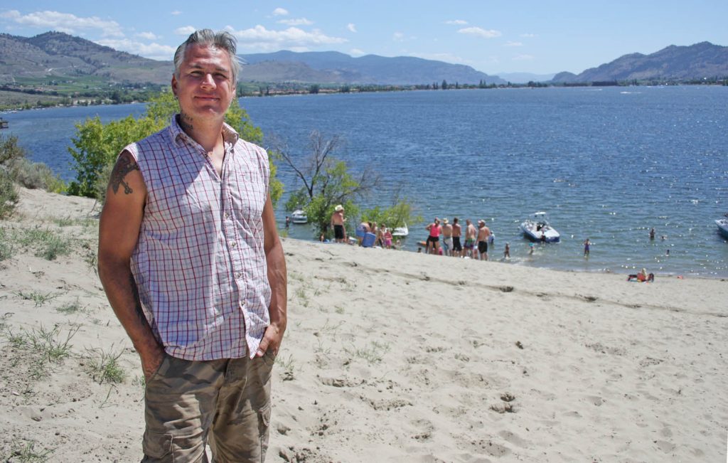 Terry Baptiste plans to make White Sands beach family friendly with clean-up, usage fee. (Keith Lacey photo)