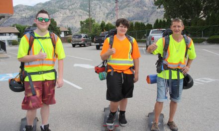 Father, son and son’s friend longboarding across B.C. to raise funds for worthy cause
