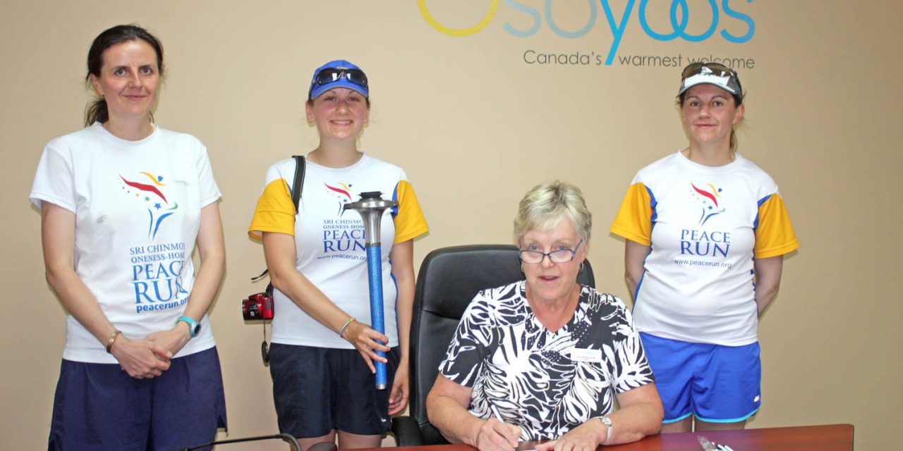Renowned Sri Chinmoy Peace Run made pit stop in Osoyoos last week