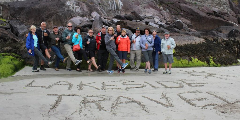 Mel and Deb McCallum (far right and left) are the proud owners of Lakeside Travel in Osoyoos. The couple have spent much of their 35-year marriage travelling to various destinations around the world. They are shown here with the group who joined them on their recent trip to Ireland. (Photo supplied)