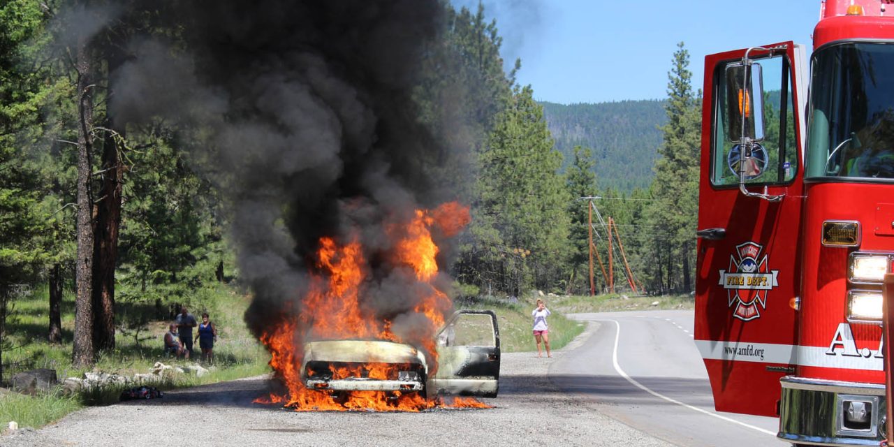 Anarchist Fire Department deals with truck fire