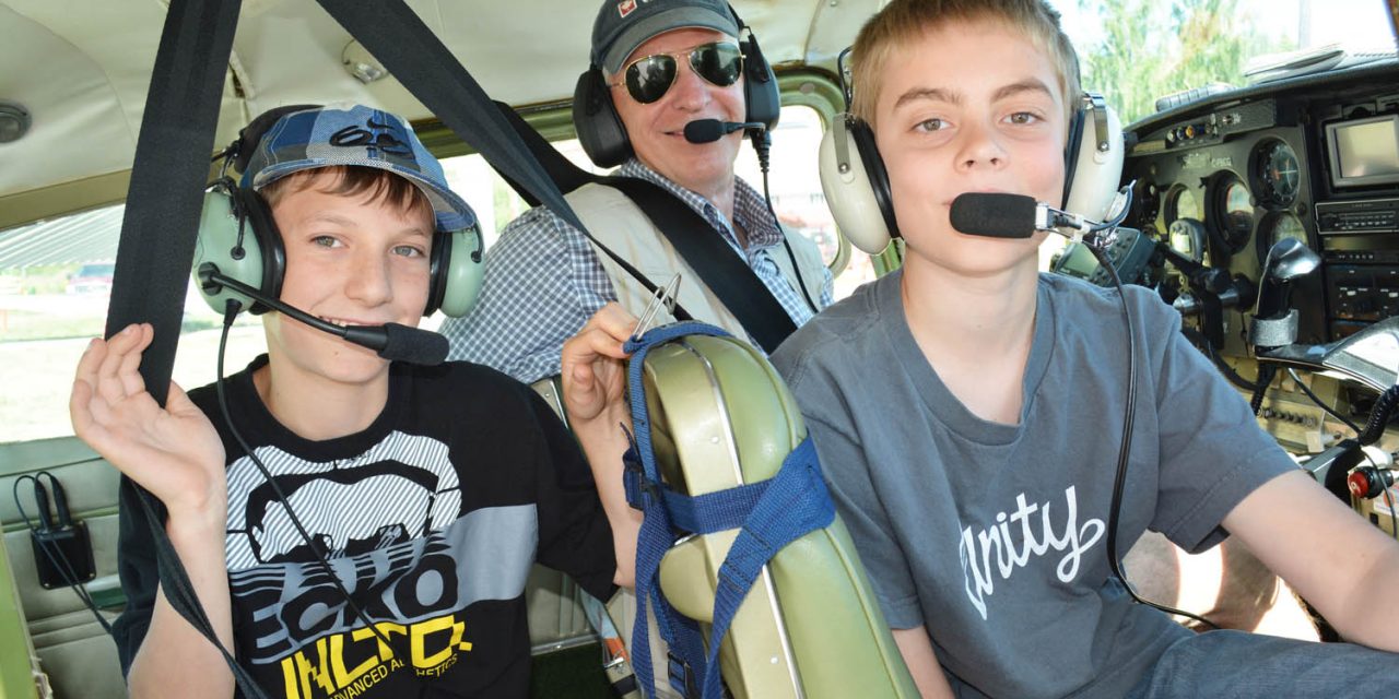 Young flyers take to air at Oliver Airport
