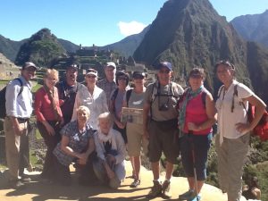 Photo supplied Deb and Mel McCallum of Lakeside Travel just returned from an ‘adventurous’ holiday to Peru, with a group of 18 local friends, many of them in the photo taken in the mountains of Peru. They visited Lima, Cusco, the Sacred Valley, Machu Picchu and the Amazon River and also picked potatoes with local farmers and fished for piranha. It was an amazing adventure for everyone.
